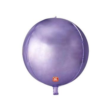 Imagem de Balão de Festa Metalizado 25" 63cm - Orbz Tradicional - Roxo - 1 unida
