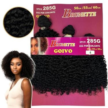 Imagem de Cabelo Tela Orgânico Cacheado Goivo Brunette 285gramas, CASTANHO MÉDIO