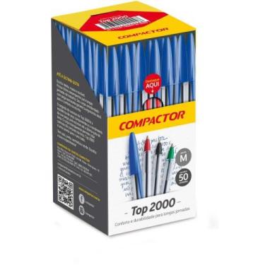 Imagem de Caneta Esferográfica TOP 2000 Vermelha - Caixa com 50 Unidades - Compa