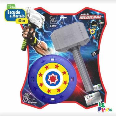 Imagem de Escudo Heróis e UM Martelo de Plástico, Dois Brinquedos em UM. - Lepla