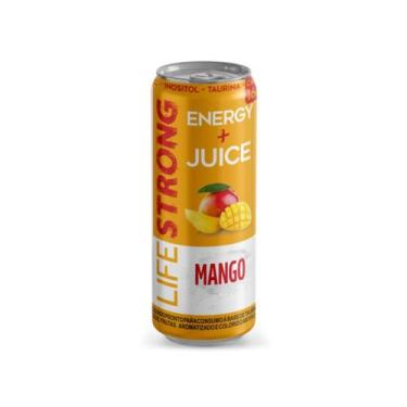 Imagem de Energético Life Strong Energy + Juice Mango com Suco Manga 473ml Latão
