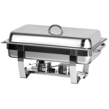 Imagem de Rechaud 2 cubas aço inox retangular - Importado