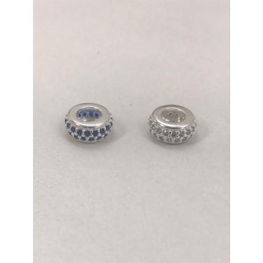 Imagem de 2 Berloque Separador Cravejado De Prata 925 P/ Pulseira - Lojas La+Ny,