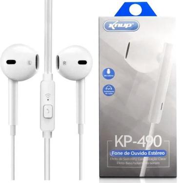 Imagem de Fone de Ouvido Com Microfone HiFi Estéreo - 10 Unidades - Knup, Branco