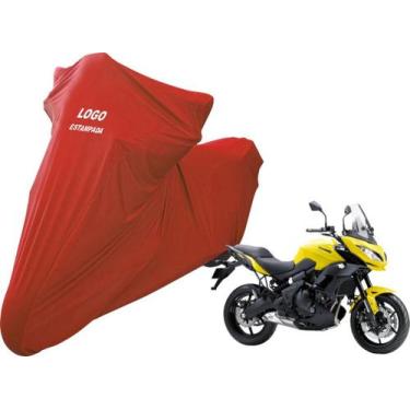 Imagem de Capa De Moto Kawasaki Versys 650 Sob Medida Com Logo - Mz, Vermelha