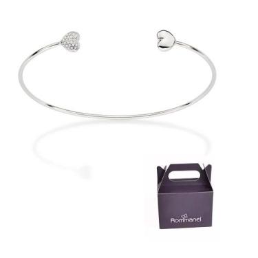Imagem de Bracelete Coração Prata 925 com Zircônia Rommanel 850072, Prata