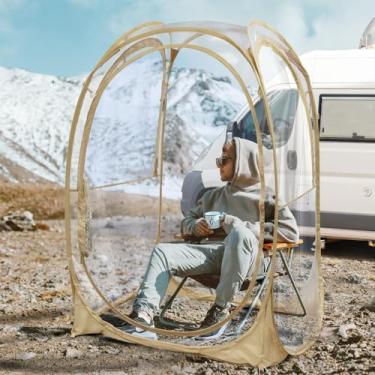 Imagem de EighteenTek Barraca esportiva para todos os climas - abrigo instantâneo para barraca - barraca bolha ao ar livre 1-6 pessoas - barraca de chuva acampamento abrigo solar pop up - transparente, design