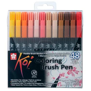 Imagem de MARCADOR PINCEL ARTISTICO KOI COLORING BRUSH - CONJ 48 CORES - USO PROFISSIONAL