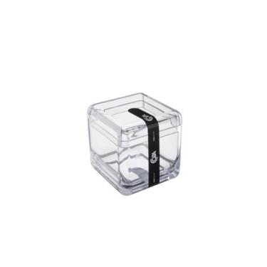 Imagem de Porta Algodão ou Cotonetes Coza Cube 8,5 x 8,5 x 8,5 cm Cristal