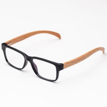 Imagem de Armação Óculos de Grau Masculino Haste de Bambu Theo- Óculos Sunrise, 