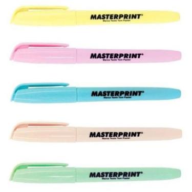 Imagem de Marca Texto Tom Pastel Masterprint MP 612 Caixa com 6 cores 