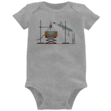 Imagem de Body Bebê Destilação Química - Foca na Moda, Cinza, G