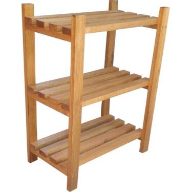 Imagem de Estante Modular 3 Prateleiras Madeira Maciça 65x50x29 cm Pintada NeonX