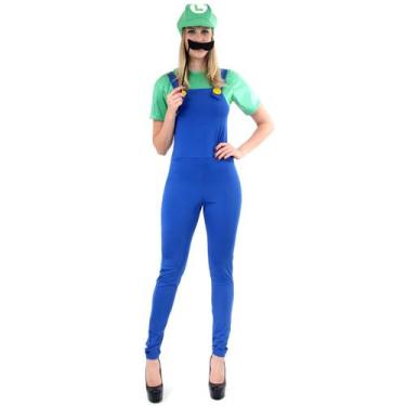 Imagem de Fantasia Luigi Feminino - Mario Bros - Nintendo, UNICA, PP