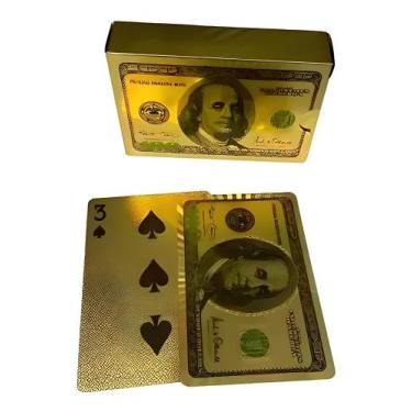 Imagem de Baralho Profissional Dólar Dourado Truco Poker - SGB MODAS, Dólar dour