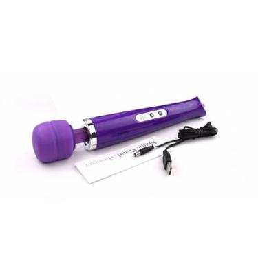 Imagem de Varinha Mágica Vibratória em Silicone, Recarregável via USB, Roxo
