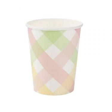 Imagem de Copo De Papel Silver Xadrez Colorido 270ml 10un