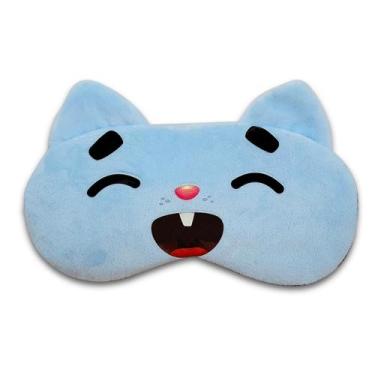 Imagem de Máscara Para Dormir Gato Azul Gel Térmico Reduz Olheiras - Flash