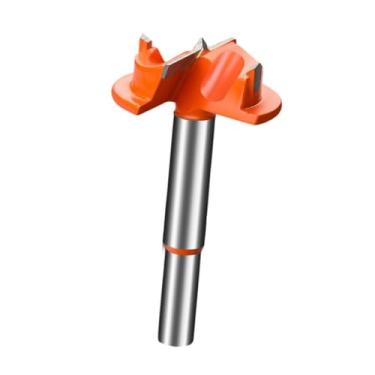 Imagem de Ｂｅｓｇａ Broca chata de dobradiça de haste hexagonal, ferramentas de corte de madeira, fácil de instalar, haste redonda, cortador de madeira para compensado, Laranja, 88mm com Espaço para