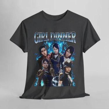 Imagem de Camiseta Vintage League of Legends Caitlyn Arcane - Unissex em Algodão
