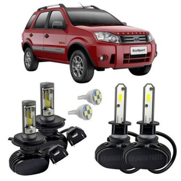 Imagem de Kit Ultra Led Farol Alto Baixo H4 Milha EcoSport 2003 A 2012 - Autovex