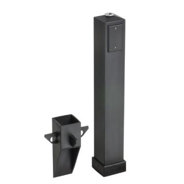 Imagem de Arlington Poste de jardim de iluminação para ambientes externos Gard-N-Post da Industries GP37B-1, 91 cm, preto