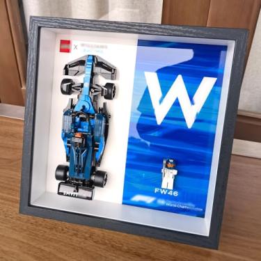 Imagem de Moldura de exibição para Lego Speed 77249 Williams Racing FW46 F1, painéis de parede decorativos para casa ou escritório, suporte de parede colecionáveis para adultos (não inclui carro)