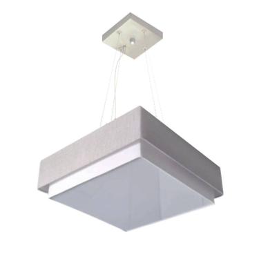 Imagem de Lustre Para Sala de Jantar Vivare Md-4403 Cúpula em Tecido 45x45cm