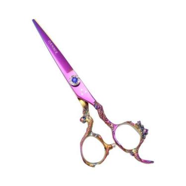 Imagem de Tesoura Profissional 5.5 6 Para Corte De Cabelo 440C, Tesoura De Barbe
