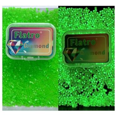 Imagem de Contas de arte de diamante luminosas para acessórios de pontos de diamante, base plana, diamantes quadrados, brocas de pintura para artesanato, luz forte fará as contas brilharem para pedras de strass