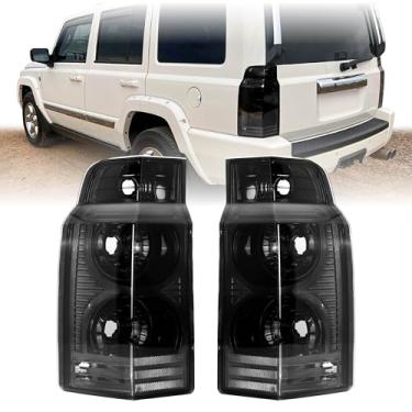 Imagem de Farol traseiro USR 06-10 XK SUV – Par de lâmpadas traseiras (esquerda + direita) - Compatível com Jeep Commander 2006-2010 todos os modelos e acabamentos/Sport Limited Overland (lente de fumaça leve
