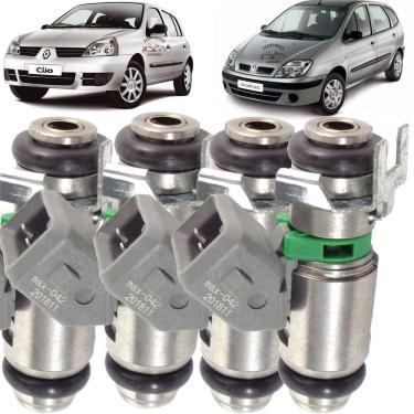 Imagem de Kit 4 Bico Injetores Clio Scenic 1.6 16V 2000 2001 2002 2003