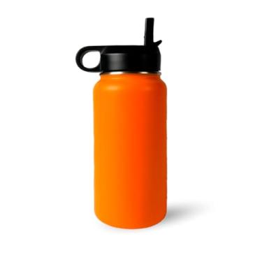 Imagem de Garrafa Térmica Com Canudo P-1599 1000ML - Bruthal Sports (LARANJA)