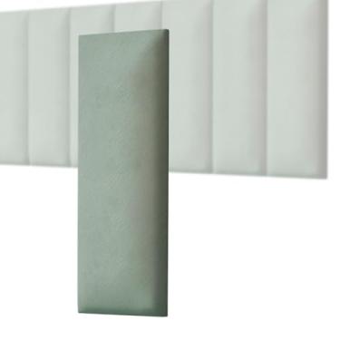 Imagem de Cabeceira Cama Casal Queen 16 módulos Auto Adesivos(Kit Suede Verde Menta)