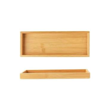 Imagem de Prato quadrado de cerâmica para temperos, personalidade doméstica japonesa, criatividade, três suportes de madeira profundos