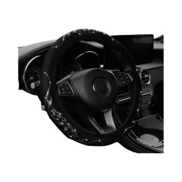 Imagem de Capa De Volante Automotiva Em Tecido Dinâmico Com Totem De Chama Brilh