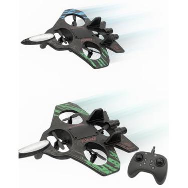 Imagem de Avião De Controle Remoto Jato Caça Drone Controle Remoto 2.4ghz 4 Motores Jatp Combat Aircraft PRESENTE DIA DAS CRIANÇAS