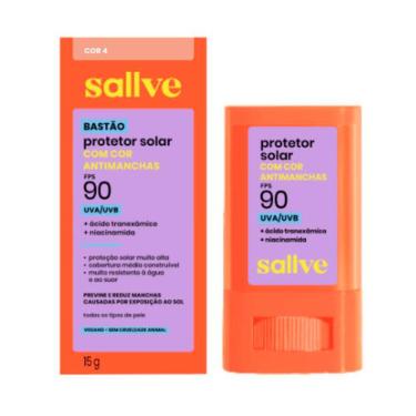 Imagem de Protetor Solar Sallve Bastão com Cor Antimanchas FPS 90 Cor 4 15g