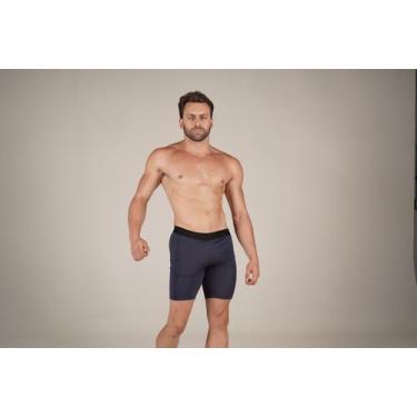 Imagem de Bermuda Masculina Térmica sem Bolso Segunda Pele Lisa Compressão Segun