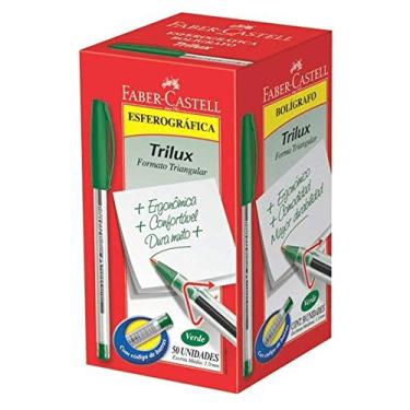 Imagem de Caneta Esferográfica, Faber-Castell, 032/VD., Verde, pacote de 50