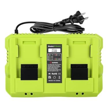 Imagem de Carregador de bateria OP402 40V de porta dupla com saída USB e tipo C – Compatível com baterias de lítio Ryobi 40V OP4015 OP4026 OP4040 OP4050 OP4060, estação de substituição de carregamento rápido