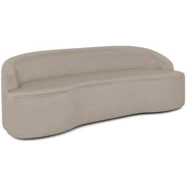 Imagem de Sofá 4 Lugares Curvo Sala de Estar Living Lótus D02 Corino Bege 260 cm C-26 - Lyam