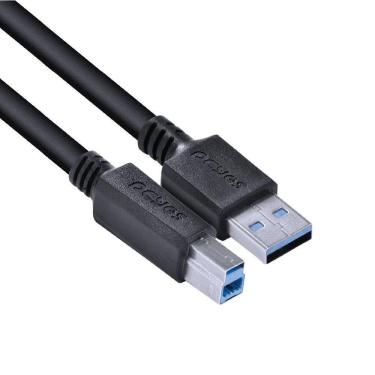Imagem de Cabo Para Impressora E Hd Externo Usb A 3.0 Macho Para Usb B 3.0 Macho 28awg Puro Cobre 3 Metros