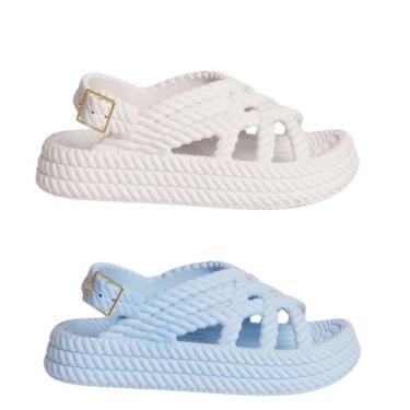 Imagem de Kit 2 Pares Papete Infantil Baby Segura Leve Confortável Trança Escola