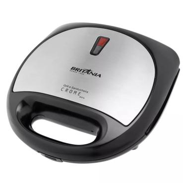 Imagem de Grill e sanduicheira 220v crome inox