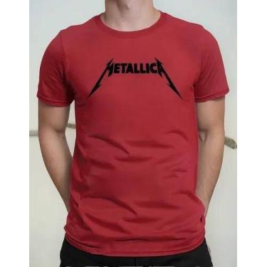 Imagem de Camisa Camiseta Adulto Masculina Feminina Algodão Banda Metallica Rock