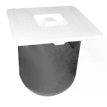 Imagem de Lixeira De Embutir Quadrada 8L - Branco