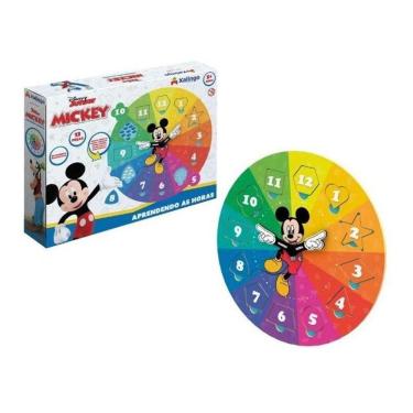 Imagem de Aprendendo As Horas Com Relógio Do Mickey Mouse Pedagógico