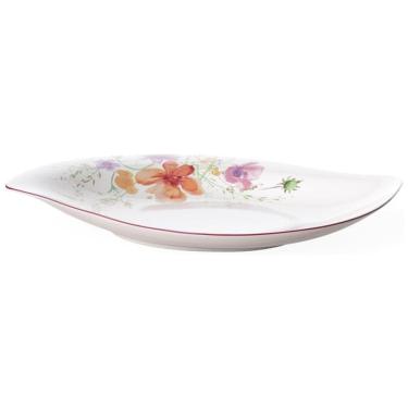 Imagem de Tigela Plana com Tamanho de 33 cm, Material de Porcelana Premium e Formato Curvo, Ville...