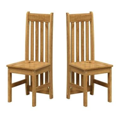 Imagem de Kit 2 Cadeiras 100% Madeira Maciça Lille Espresso Móveis